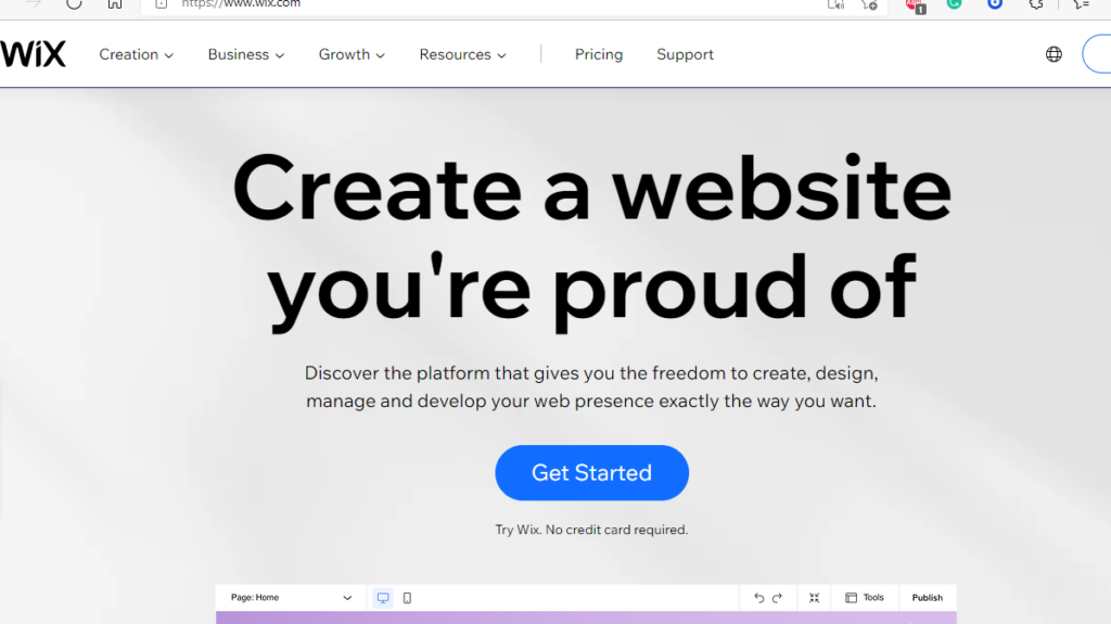 Wix website builder Software for small business