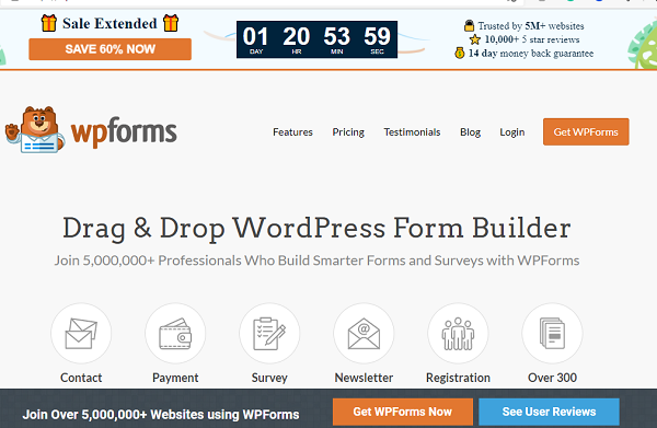 Best Drag & Drop WordPress Form builder plugin WpForms