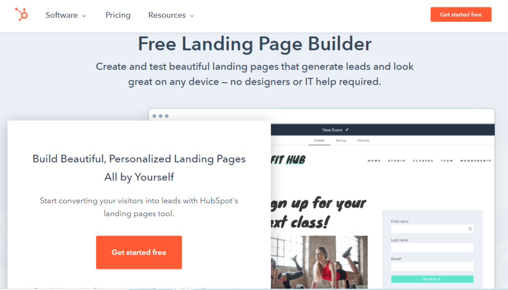 Best Landing page builder using Hubspot