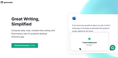 Grammarly writing assistance Software
