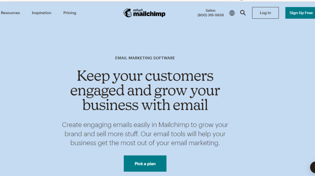 Mailchimp Email marketing Software for small business