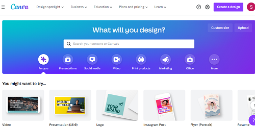 Canva - Best Design software for small business