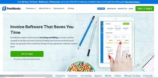 Freshbooks - Best invoicing software for  small business